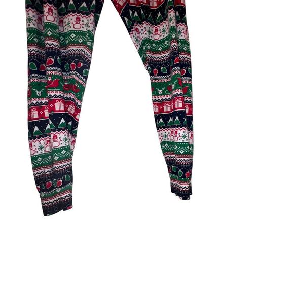 PLACE, Glo Christmas Fair-isle Cotton stretch Pajamas Joggers- Unisex Adult XL - Picture 3 of 8